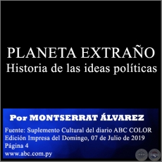 PLANETA EXTRAÑO - Por MONTSERRAT ÁLVAREZ - Domingo, 07 de Julio de 2019